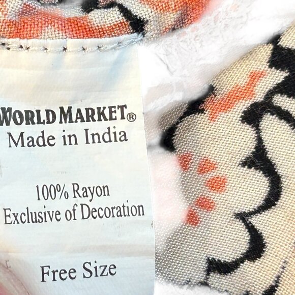 World Market Women's Floral Kimono Wrap Bohemian-Style Free/One Size - Picture 3 of 5